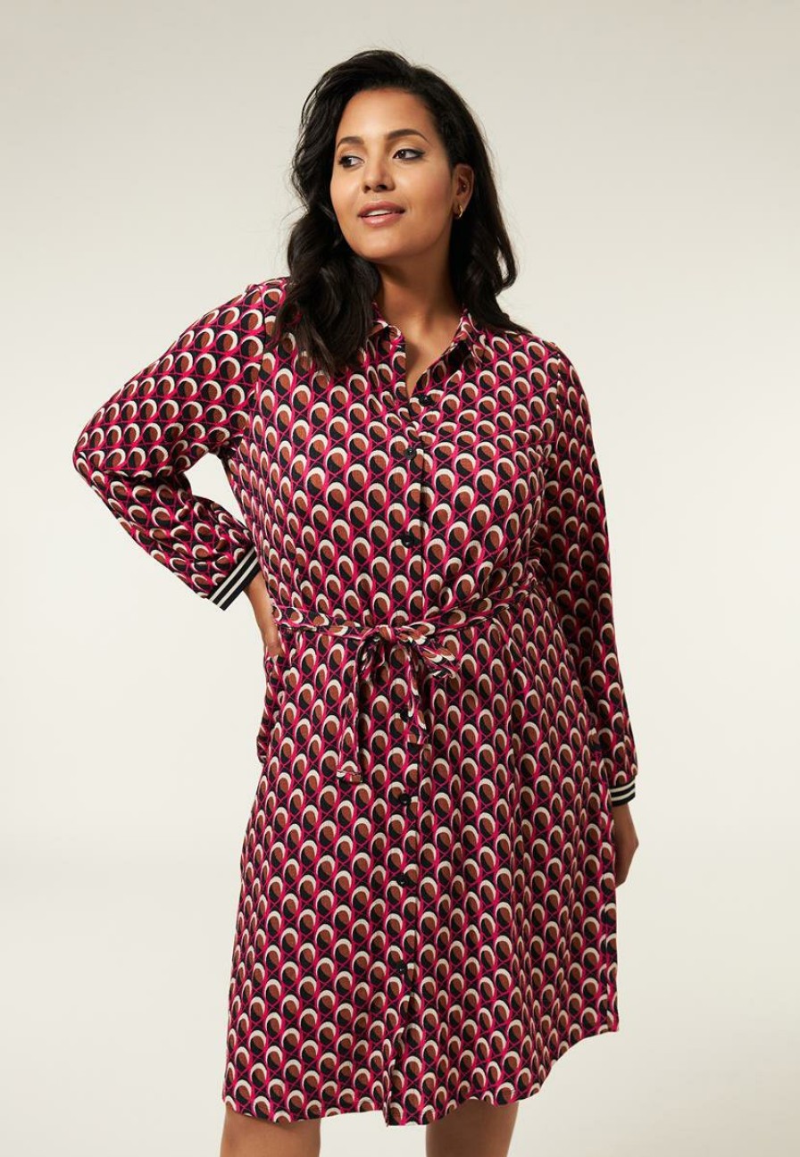 PLUS Miss Etam | Jurk Print Roze