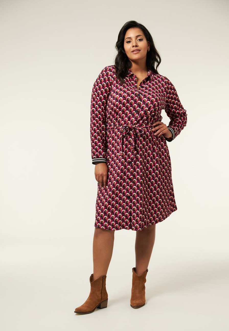 PLUS Miss Etam | Jurk Print Roze