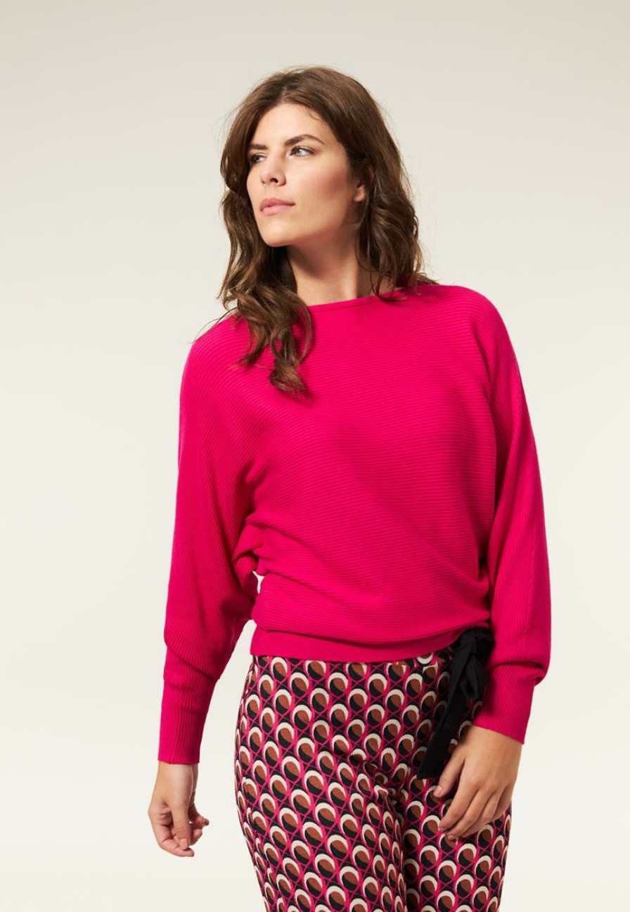 CLOTHING Miss Etam | Trui Rib Roze