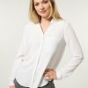 CLOTHING Miss Etam | Blouse Lange Mouw Wit