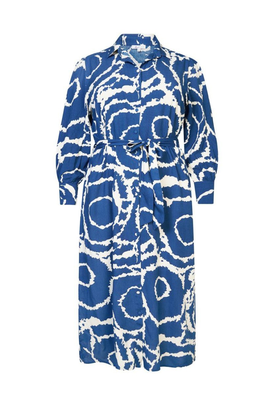 PLUS Miss Etam | Jurk Print Blauw