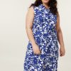 PLUS Miss Etam | Jurk Print Blauw