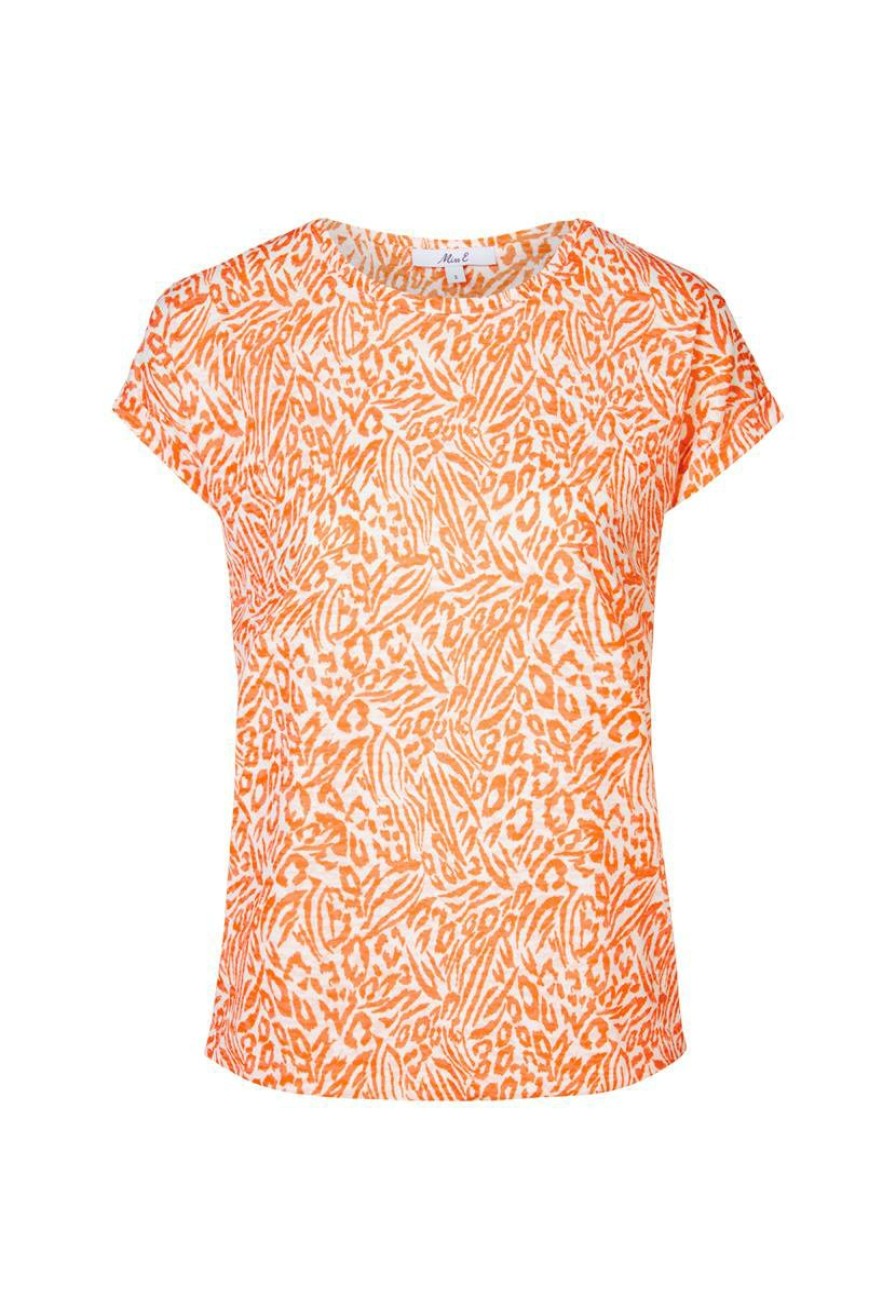 CLOTHING Miss Etam | Top Print Oranje