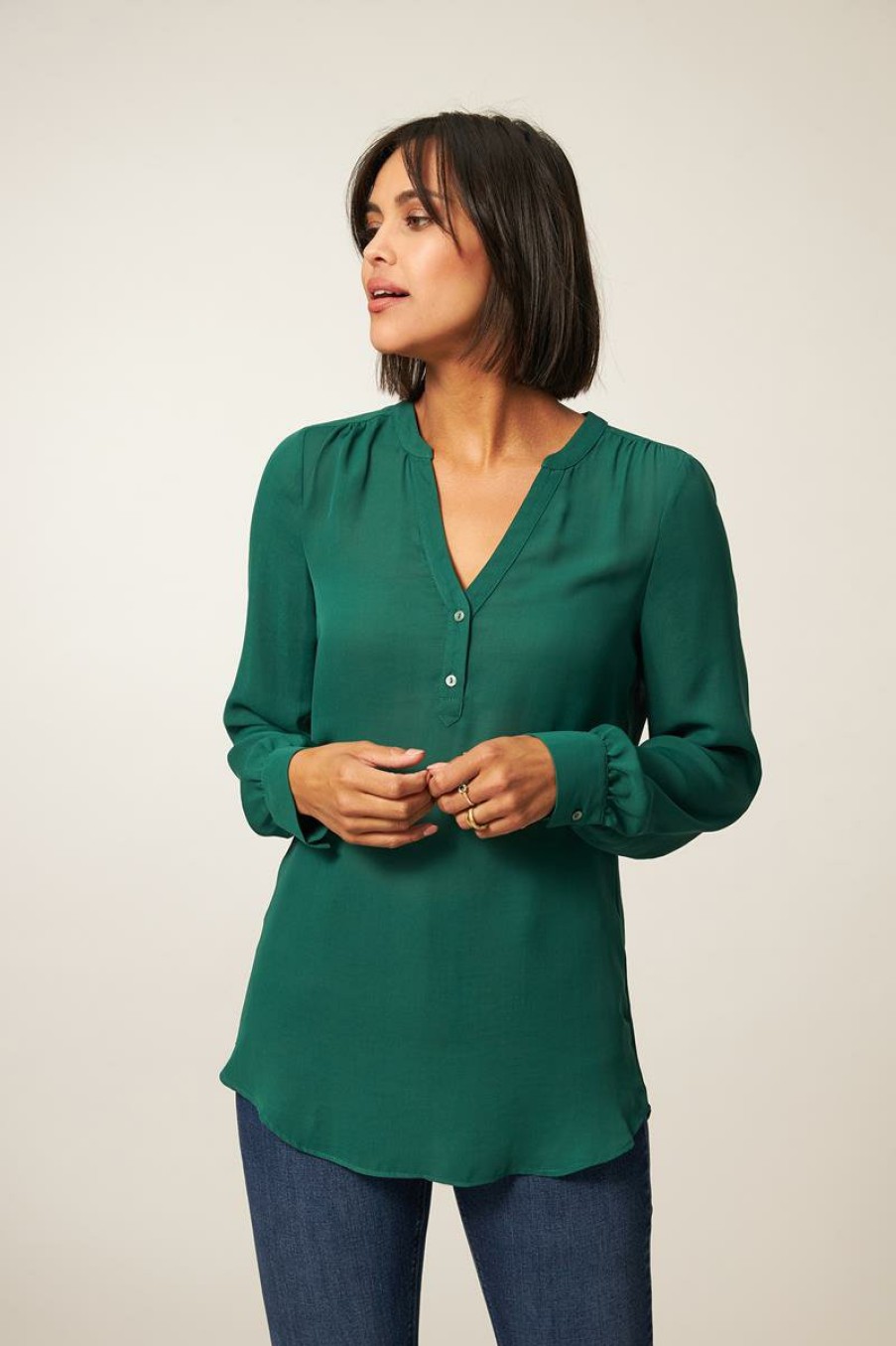 CLOTHING Miss Etam | Blouse 'Lara' Groen'