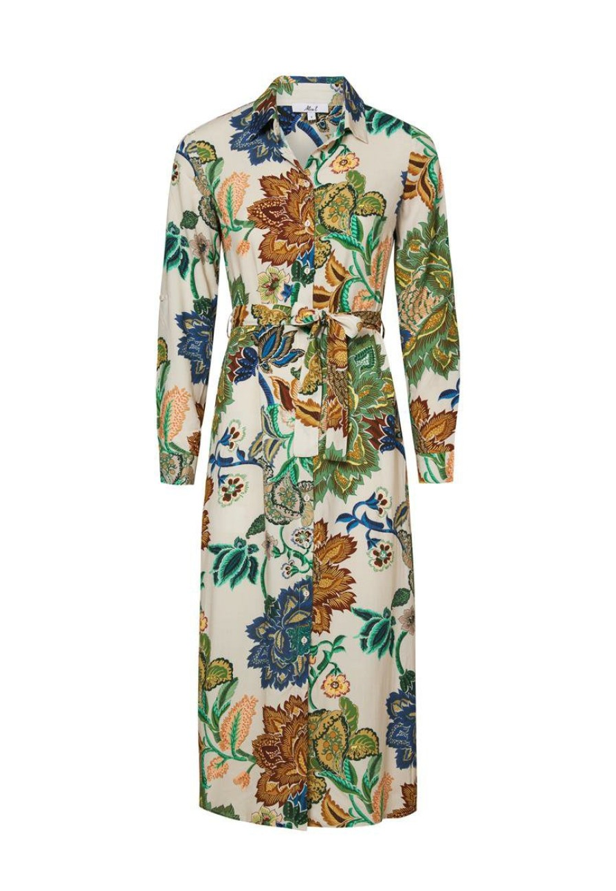 CLOTHING Miss Etam | Jurk Print Naturel