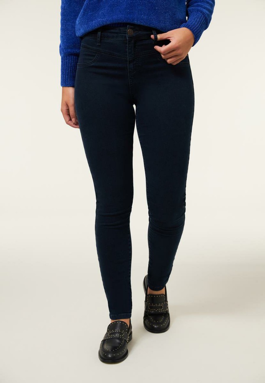 CLOTHING Miss Etam | Broek Powerstretch Blauw 32"