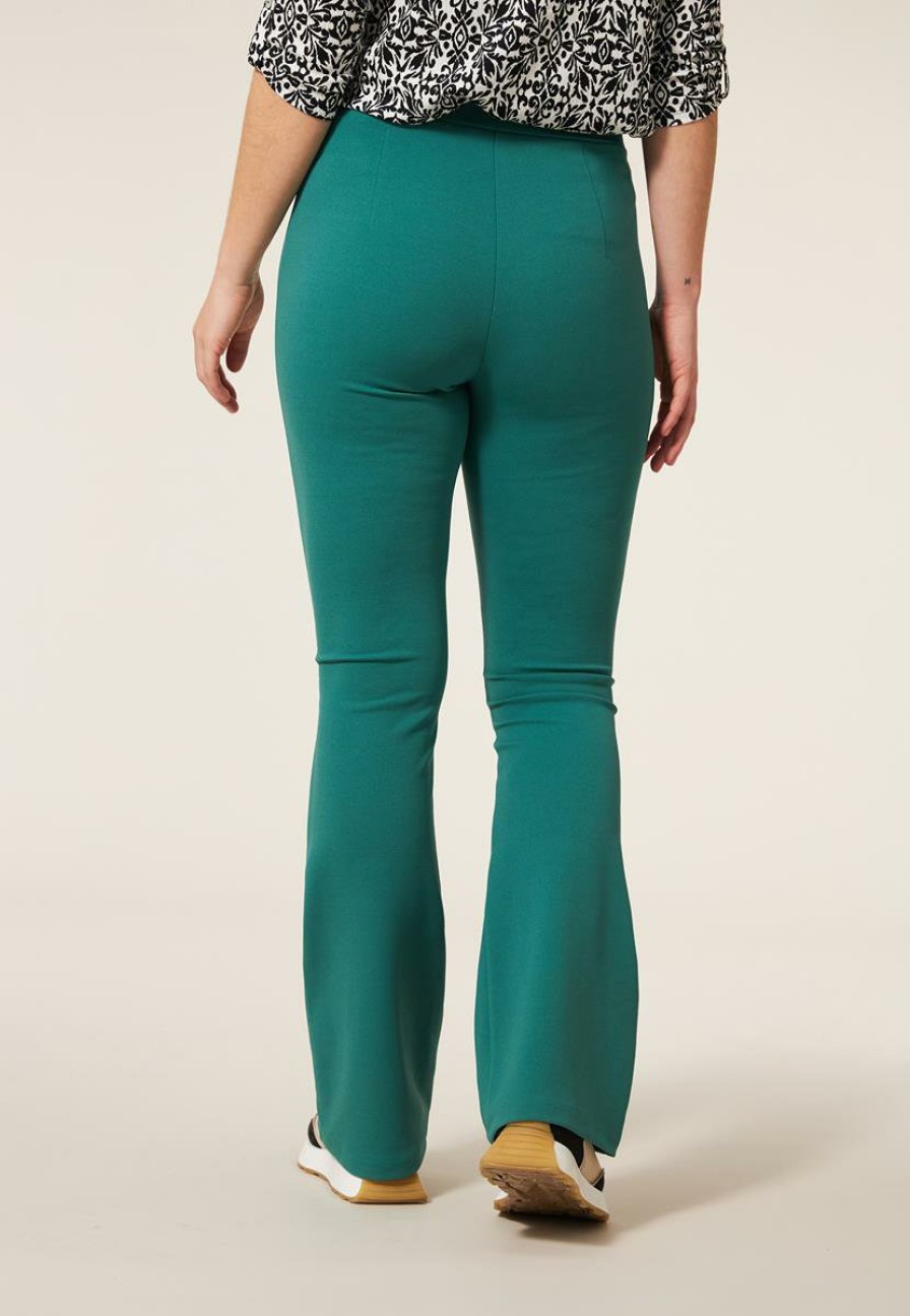 CLOTHING Miss Etam | Broek Flared Groen 32"