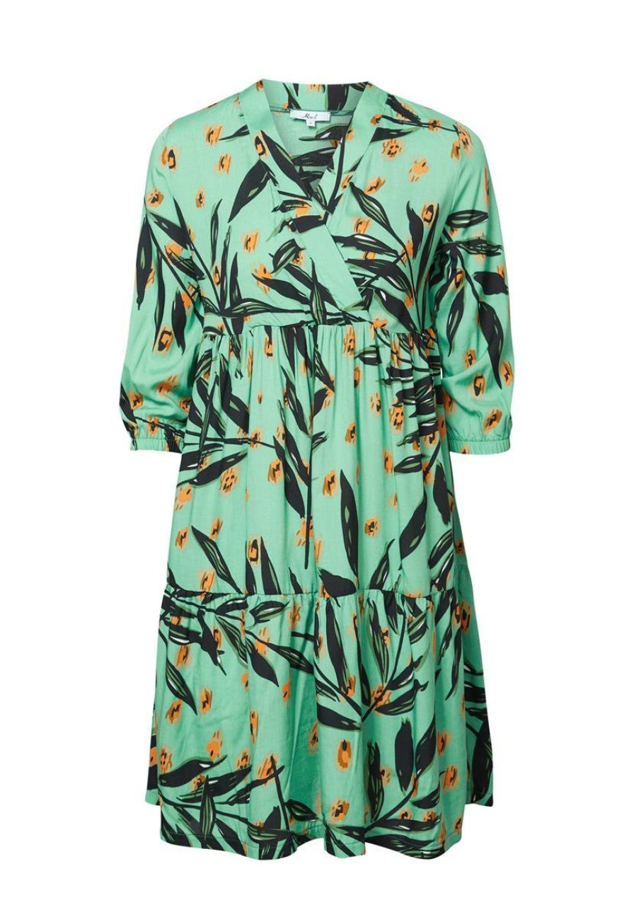 CLOTHING Miss Etam | Jurk Print Groen