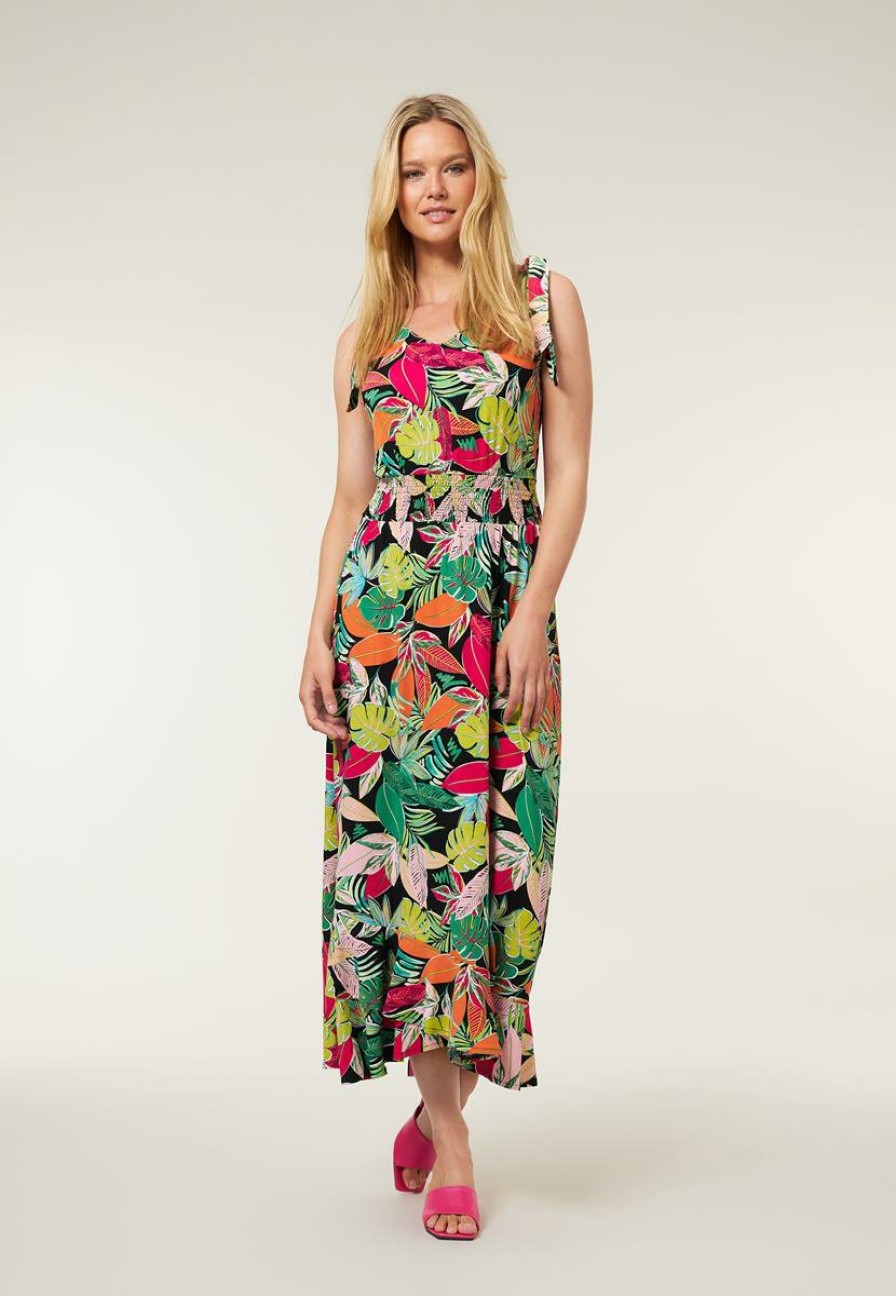 CLOTHING Miss Etam | Jurk Print Zwart