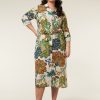 PLUS Miss Etam | Jurk Print Naturel