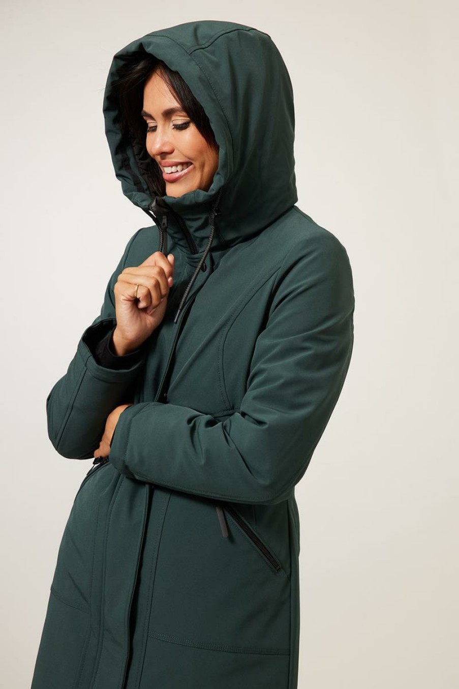 PLUS Miss Etam | Jas 'Wendy' Softshell Groen