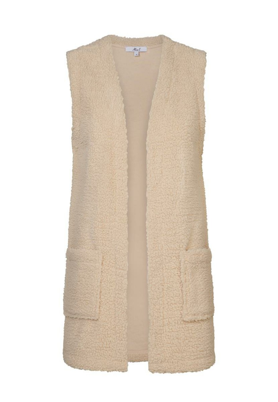 CLOTHING Miss Etam | Gilet Teddy Naturel