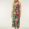 CLOTHING Miss Etam | Jurk Print Zwart