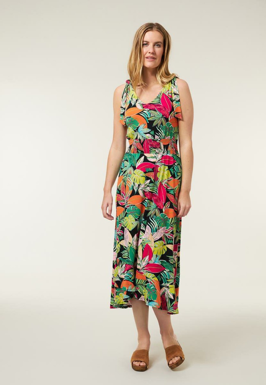 CLOTHING Miss Etam | Jurk Print Zwart