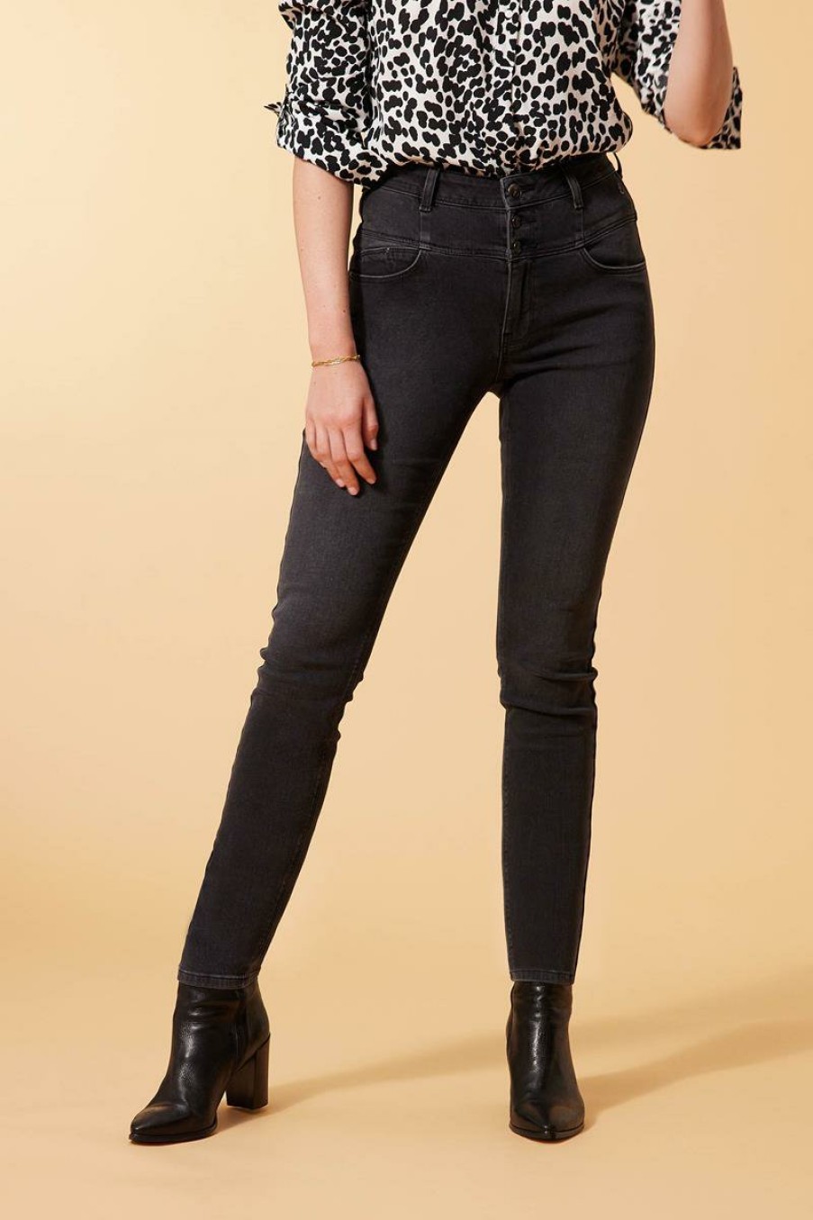 CLOTHING Miss Etam | Jeans 'Havanna' Skinny Grijs