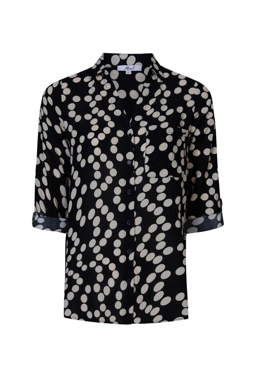 CLOTHING Miss Etam | Blouse Print Zwart