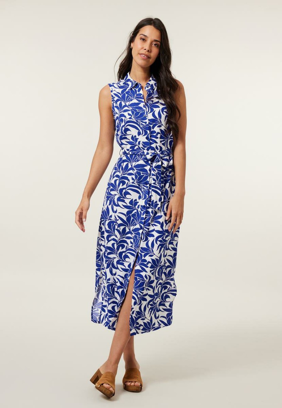 CLOTHING Miss Etam | Jurk Print Blauw