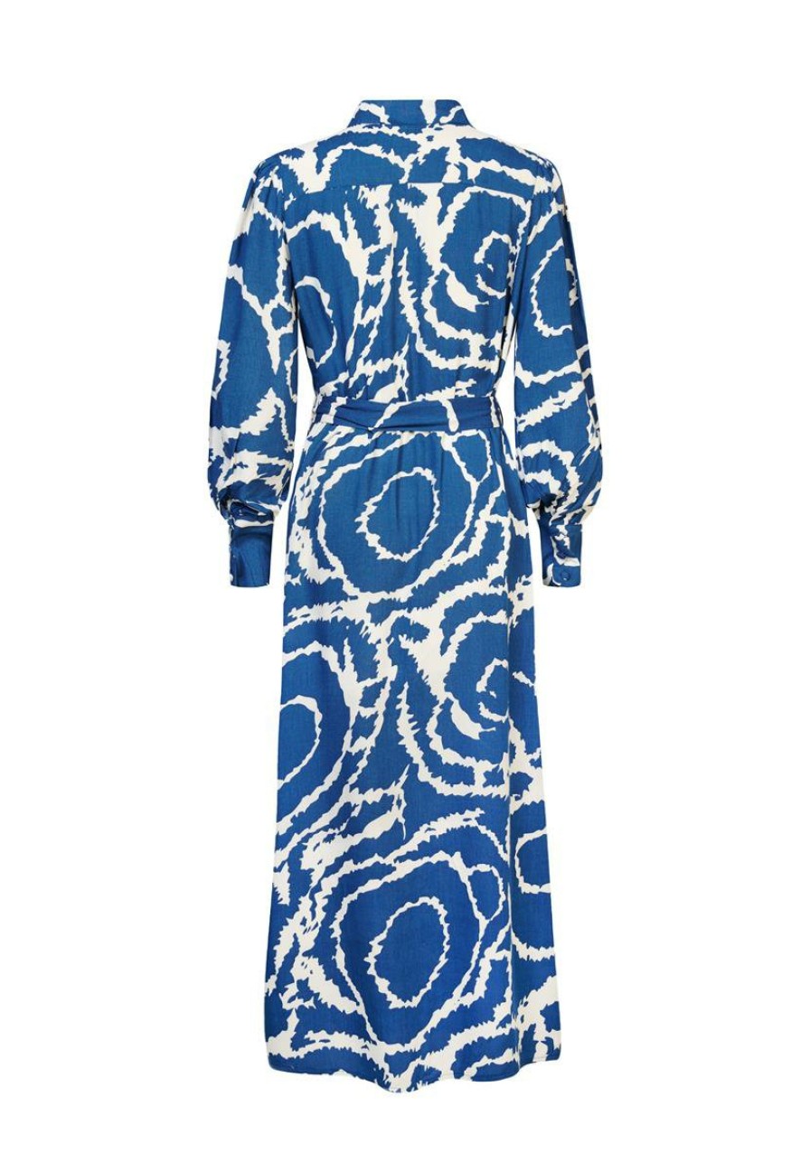 CLOTHING Miss Etam | Jurk Print Blauw