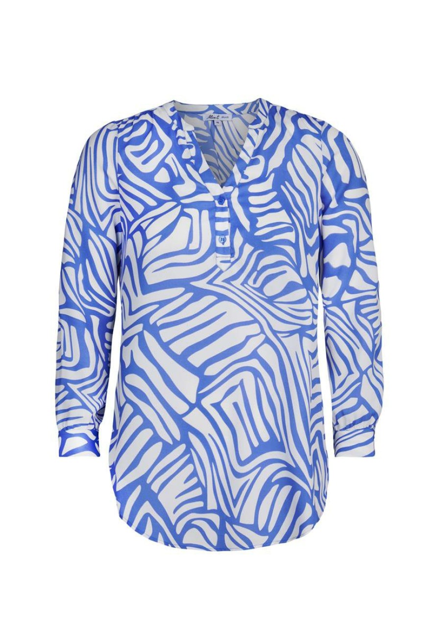 PLUS Miss Etam | Blouse Print Blauw