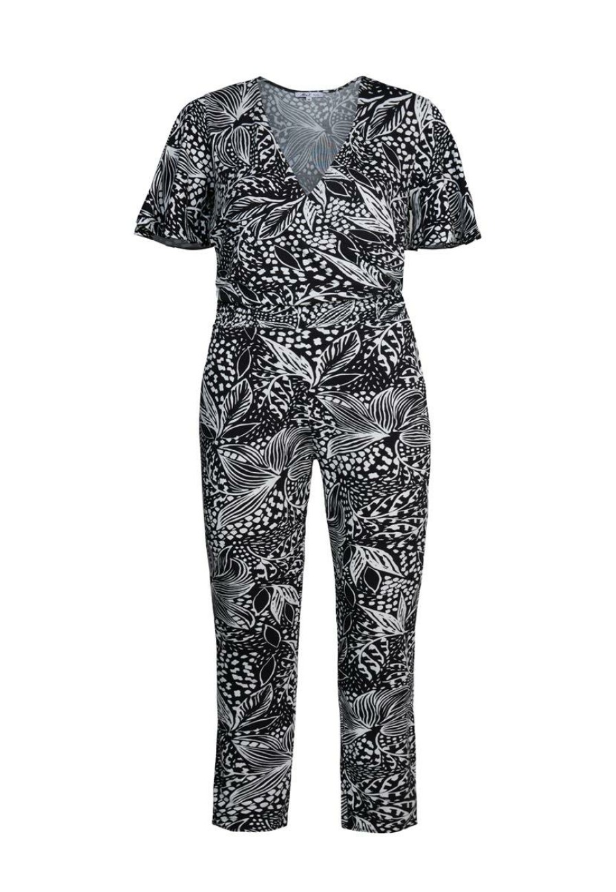 PLUS Miss Etam | Jumpsuit Print Zwart