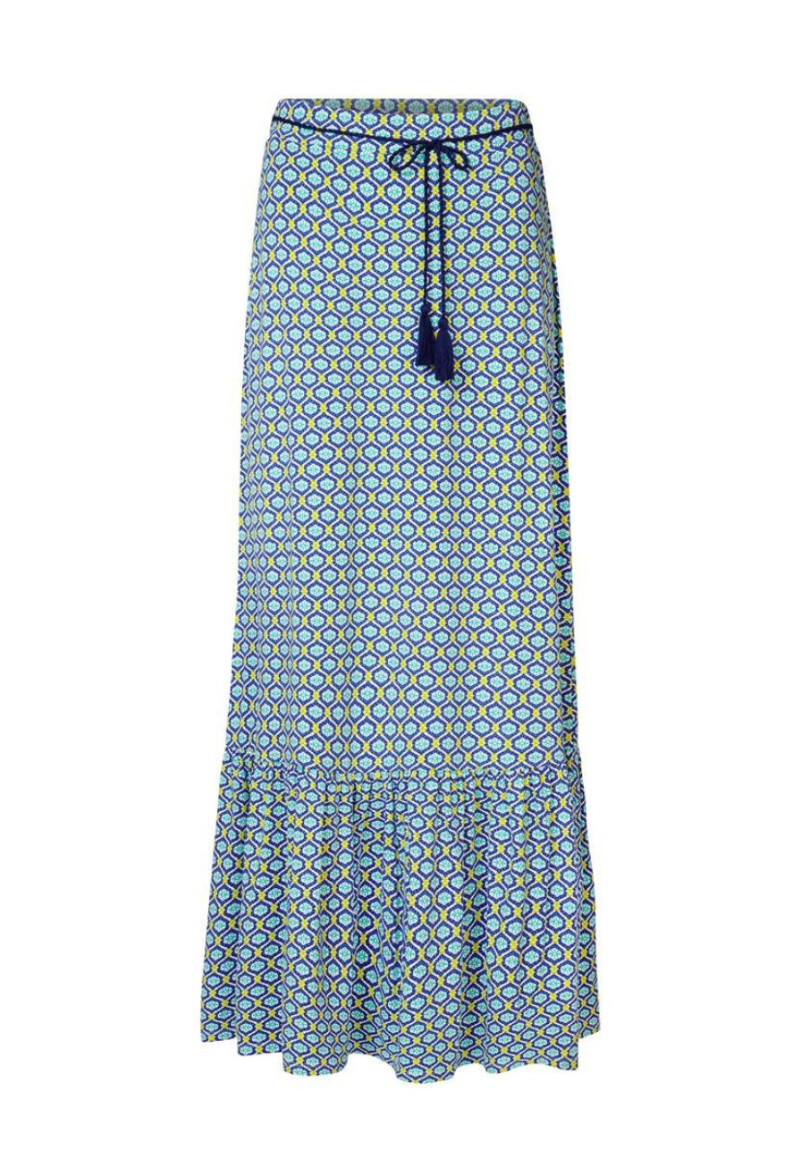 CLOTHING Miss Etam | Rok Print Blauw