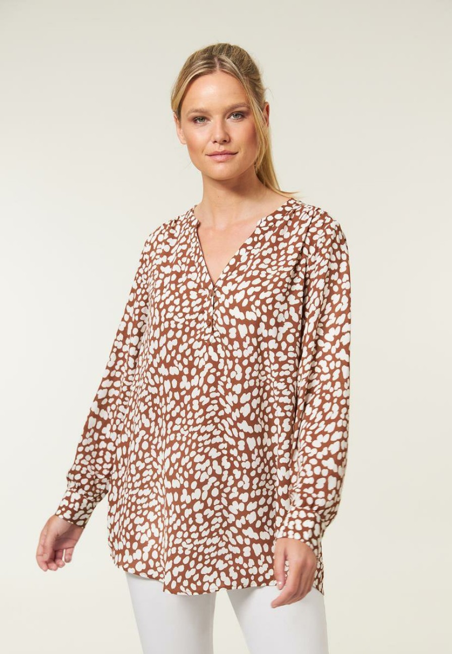 CLOTHING Miss Etam | Blouse Print Naturel