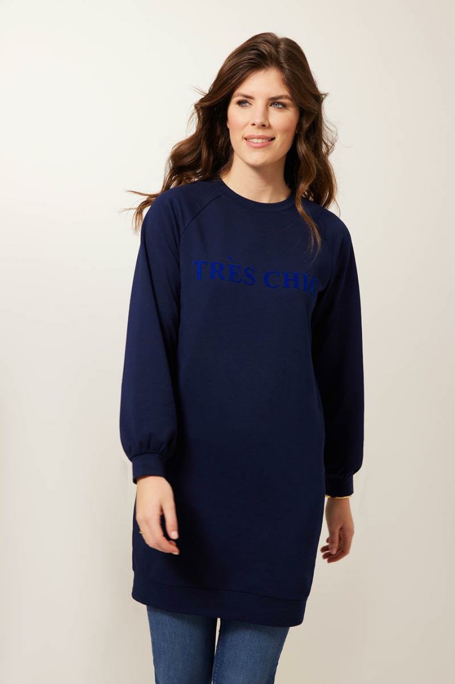 CLOTHING Miss Etam | Tuniek Sweat Blauw