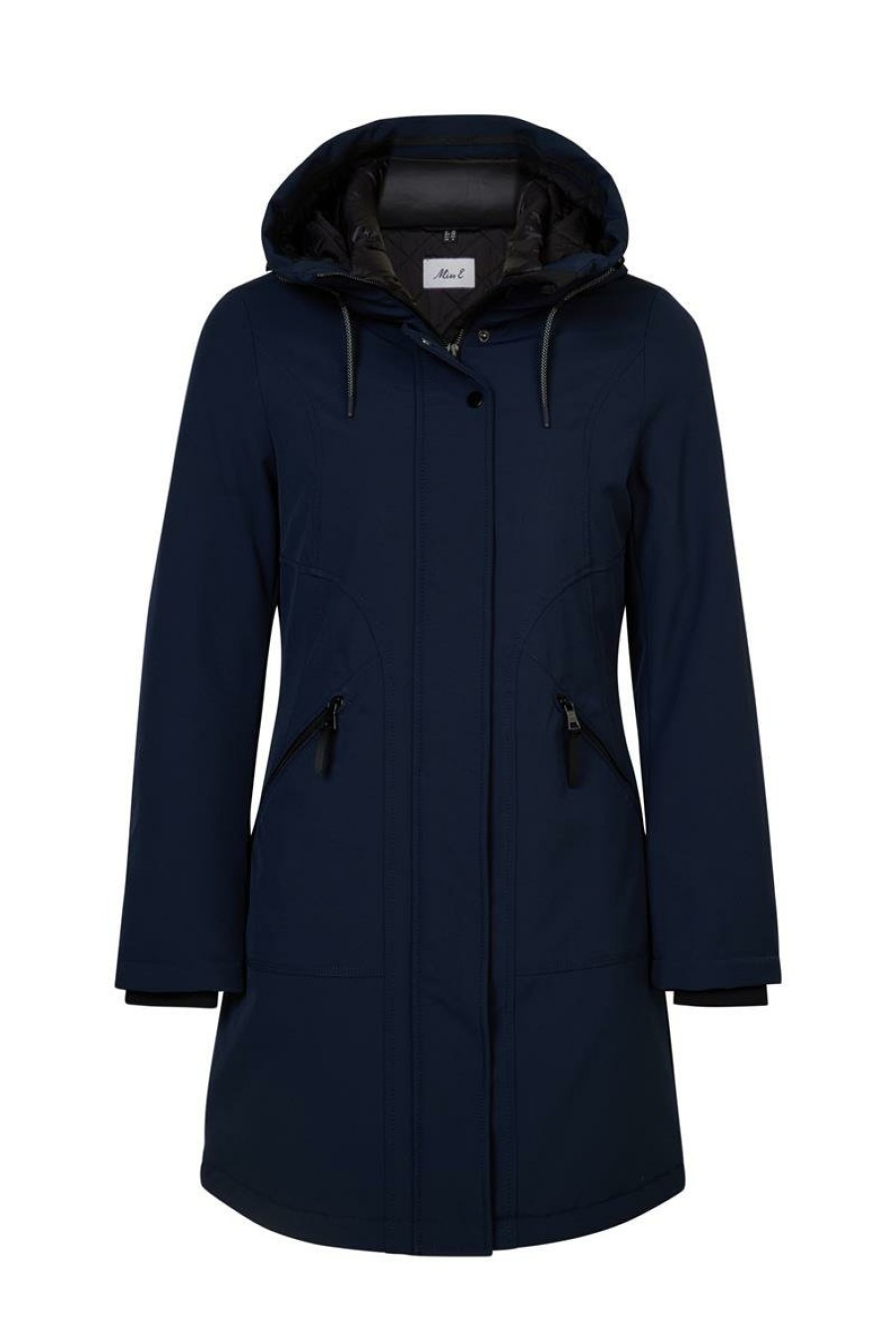 PLUS Miss Etam | Jas 'Wendy' Softshell Blauw