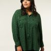 CLOTHING Miss Etam | Blouse Print Groen