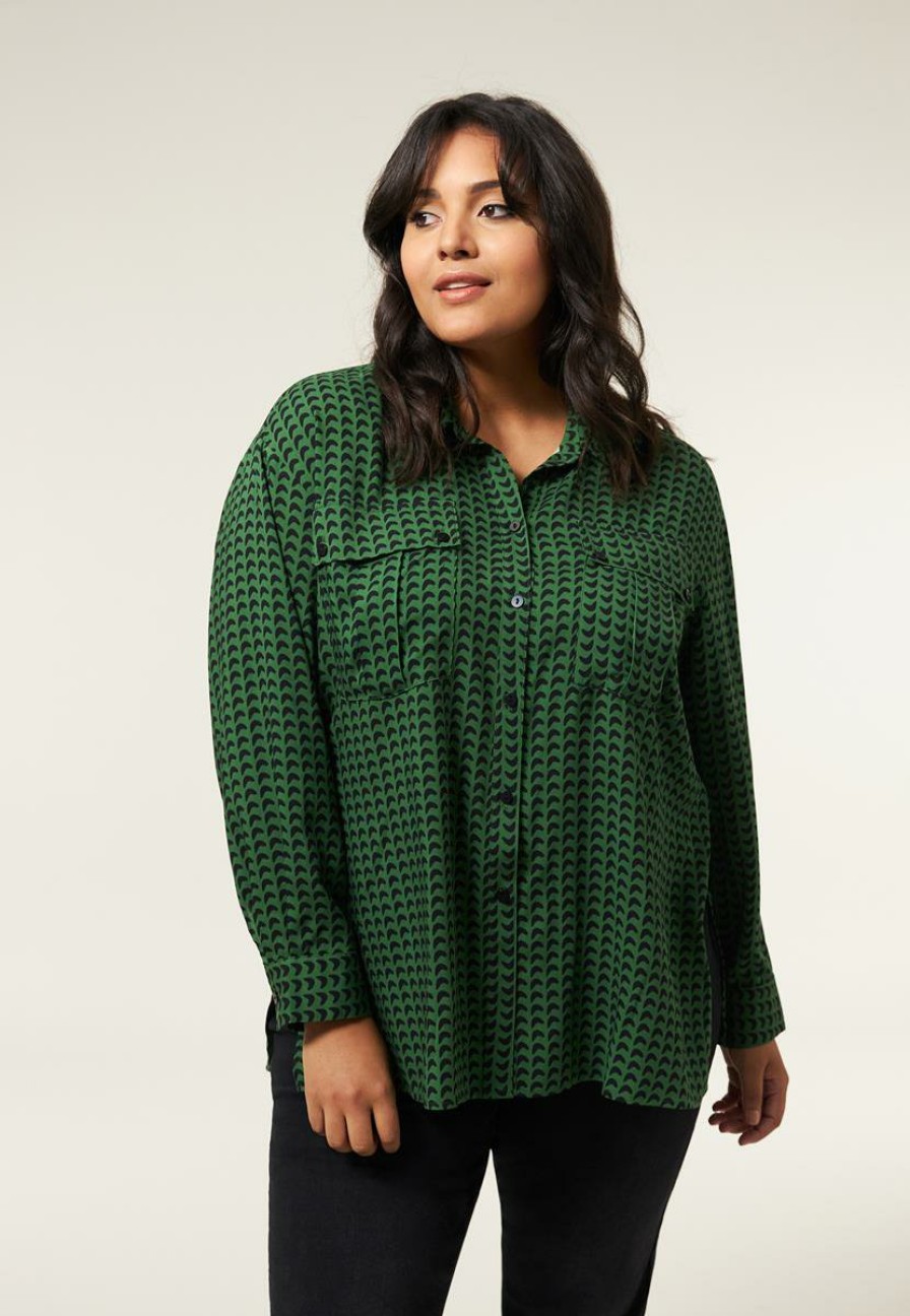 CLOTHING Miss Etam | Blouse Print Groen