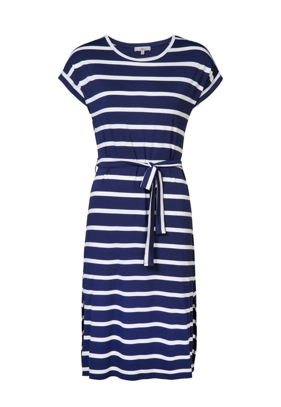 CLOTHING Miss Etam | Jurk Streep Blauw