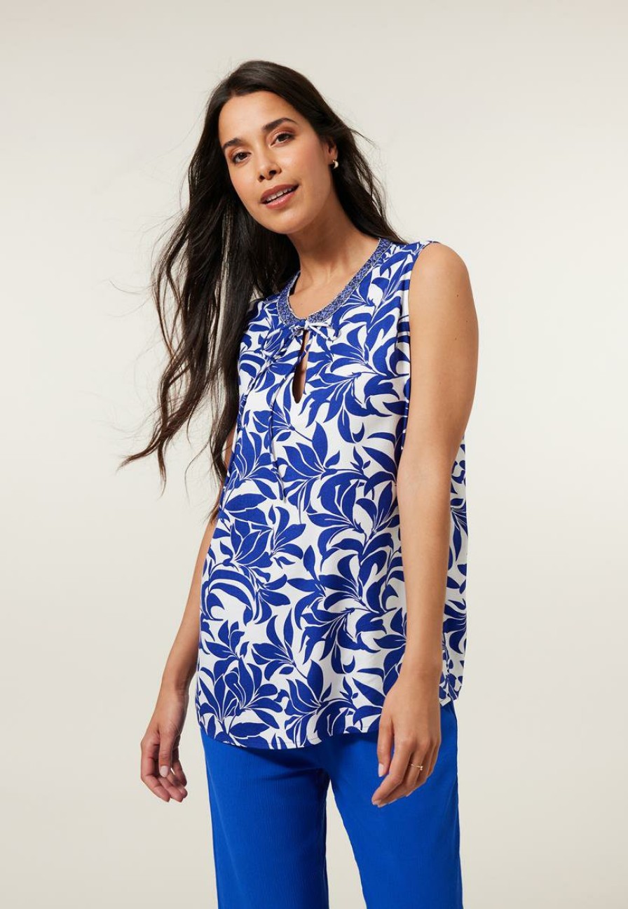 CLOTHING Miss Etam | Blouse Print Blauw