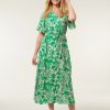 CLOTHING Miss Etam | Jurk Print Groen