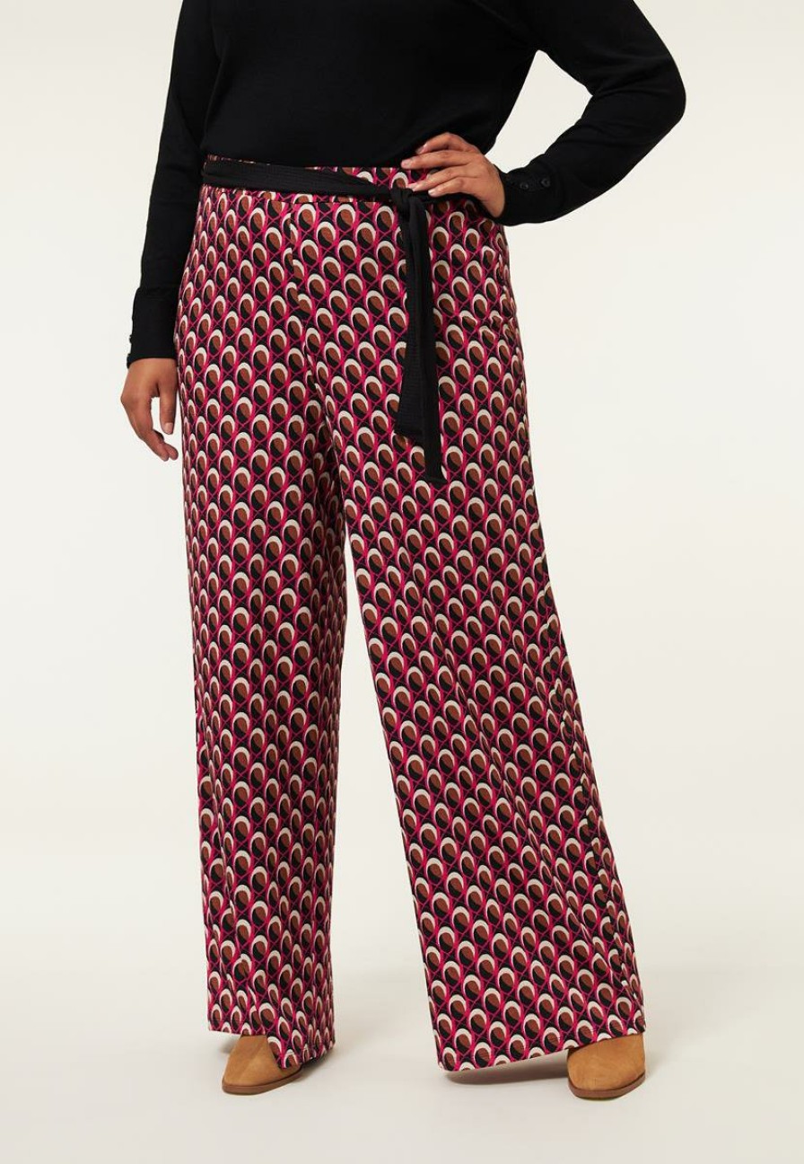 PLUS Miss Etam | Broek Print Roze