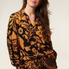 CLOTHING Miss Etam | Blouse Jacquard Print Oranje