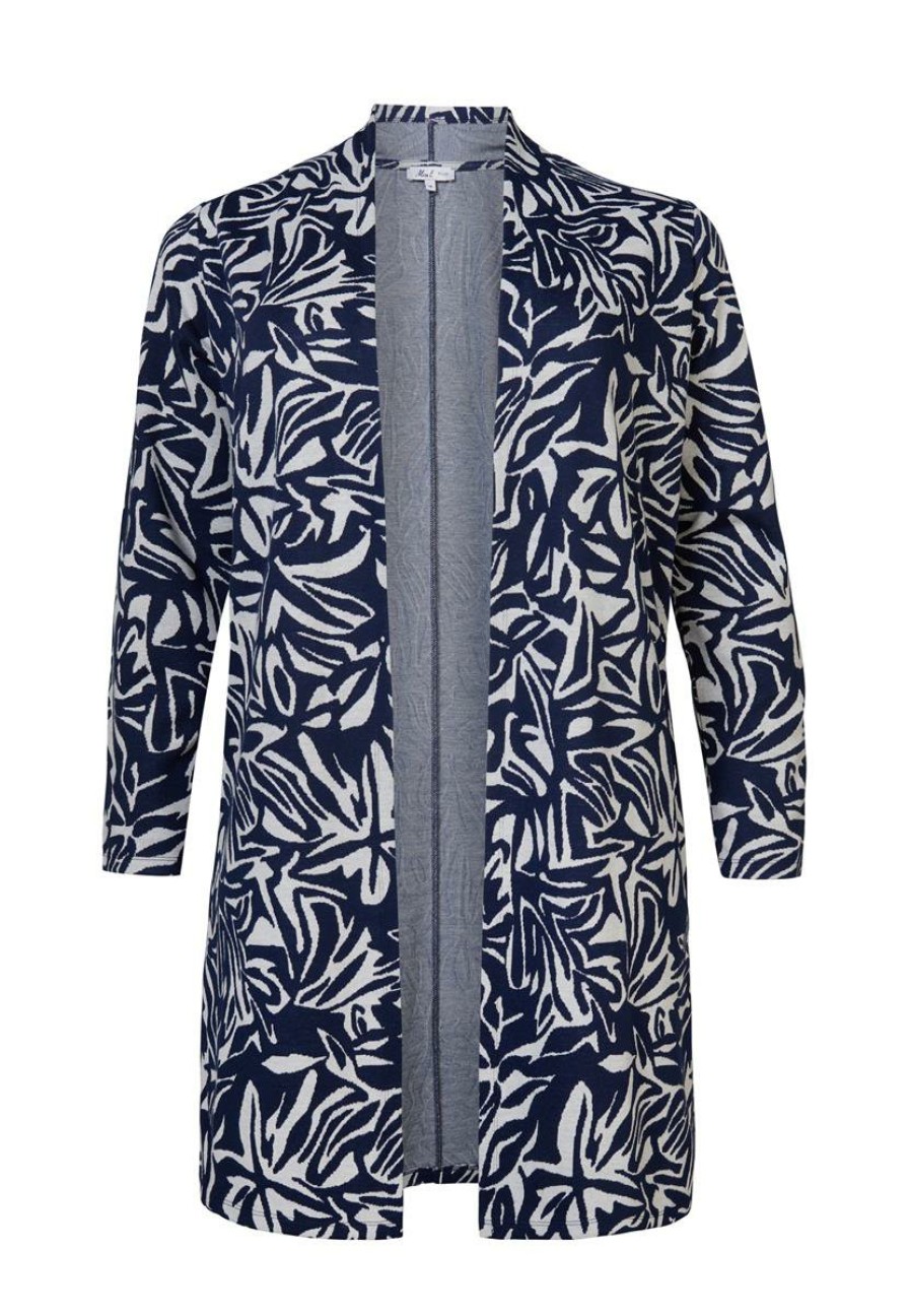 PLUS Miss Etam | Vest Print Blauw