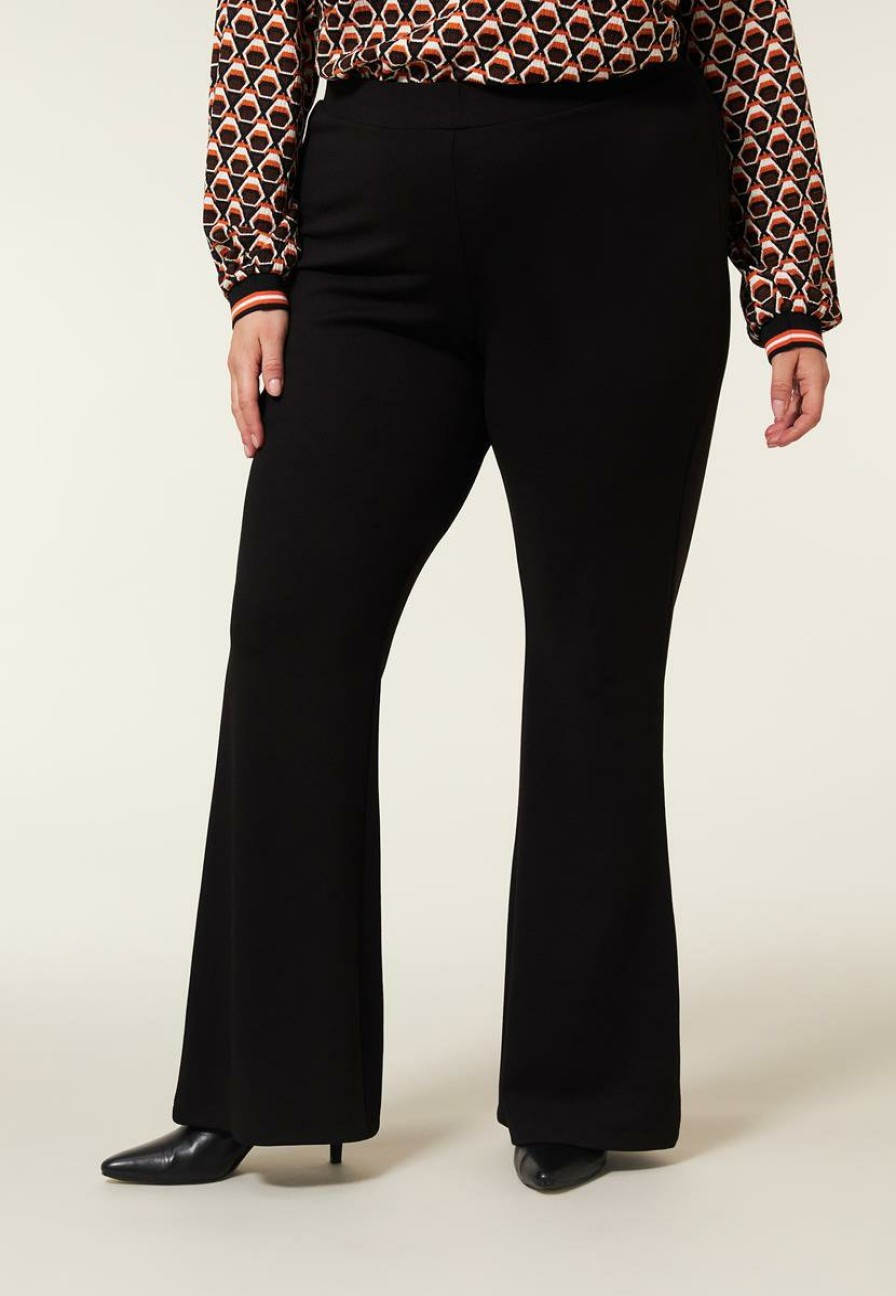 PLUS Miss Etam | Broek Flared Zwart 32"