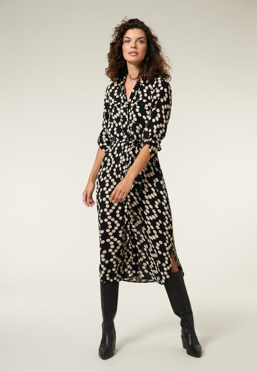 CLOTHING Miss Etam | Jurk Print Zwart