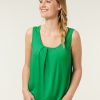 CLOTHING Miss Etam | Top Mouwloos Groen