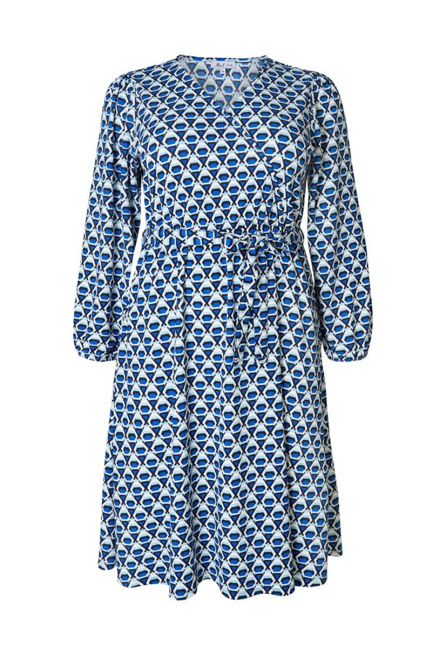 PLUS Miss Etam | Jurk Print Blauw