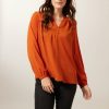 CLOTHING Miss Etam | Blouse Knoop Bruin