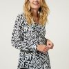 CLOTHING Miss Etam | Blouse Print Zwart Wit