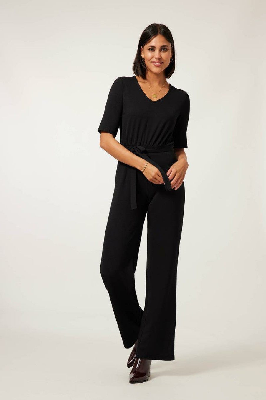 CLOTHING Miss Etam | Jumpsuit 'Louise' Zwart