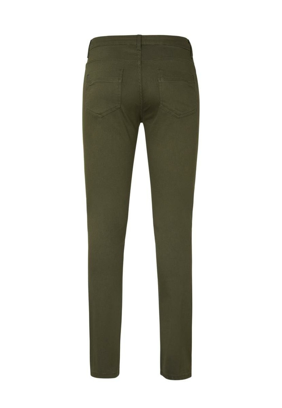 CLOTHING Miss Etam | Broek Slim Fit Groen 32"