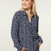 CLOTHING Miss Etam | Blouse Print Blauw