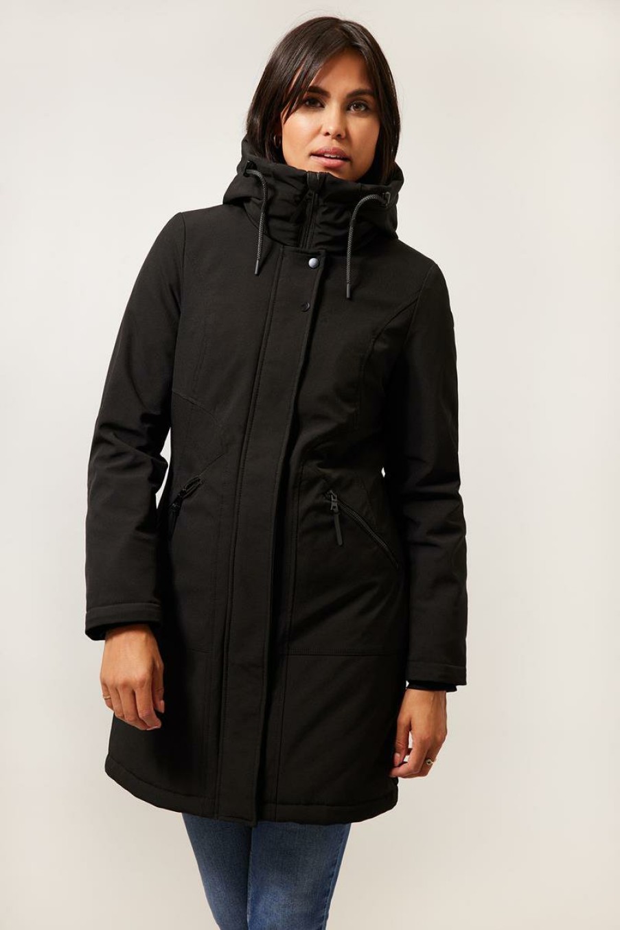 PLUS Miss Etam | Jas 'Wendy' Softshell Zwart