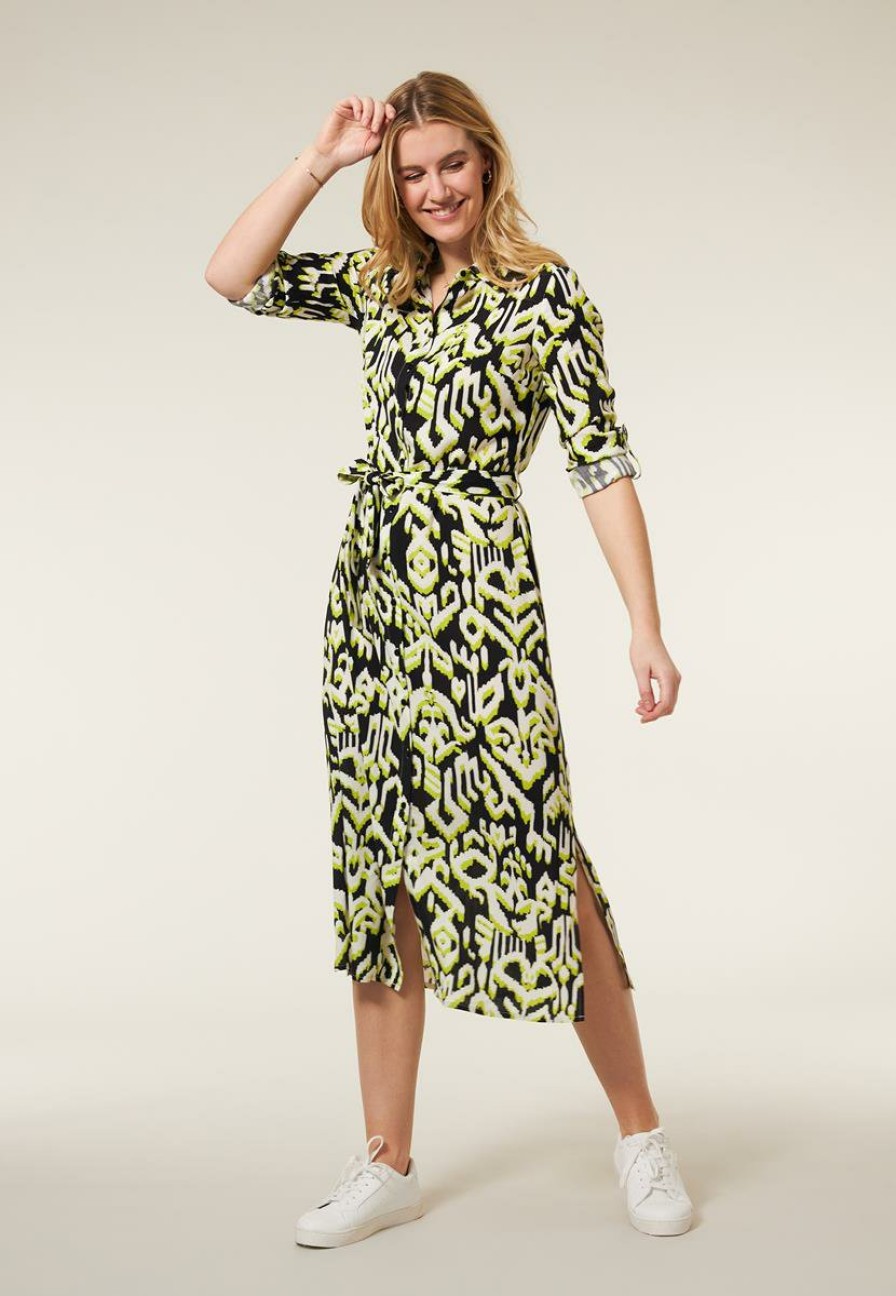 CLOTHING Miss Etam | Jurk Print Groen