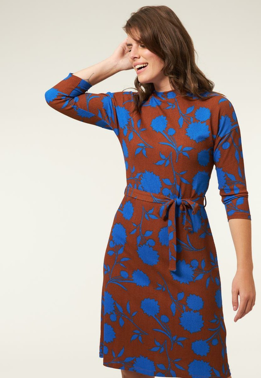 CLOTHING Miss Etam | Jurk Print Bruin