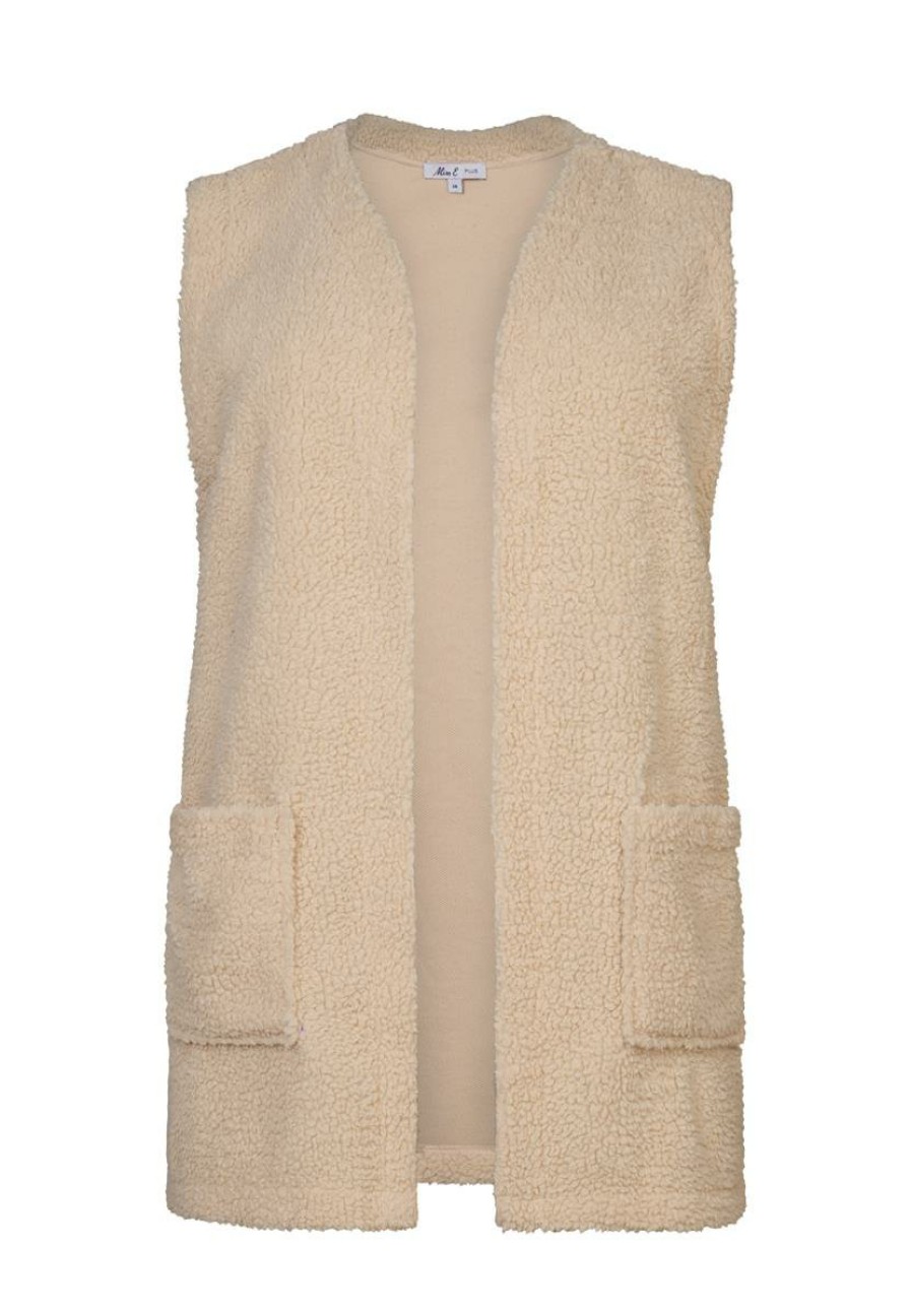 PLUS Miss Etam | Gilet Teddy Zand