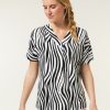 CLOTHING Miss Etam | Blouse Zebra Print